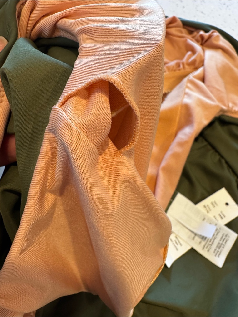 J.Crew NWT Re-Imagined Olive Green Ruched One Piece Swimsuit Size 14 - Picture 5 of 7